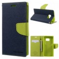 Mercury Goospery Fancy Diary Case for iPhone 14 Plus(6.7")[Navy/Lime]