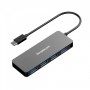 SIMPLECOM CH340 Ultra Slim Aluminium USB 3.1 Type C to 4 Port USB 3.0 Hub