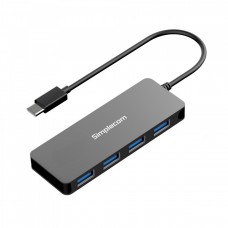 SIMPLECOM CH320 Ultra Slim Aluminium USB 3.1 Type C to 4 Port USB 3.0 Hub