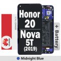 Huawei Honor 20 / Nova 5T LCD touch screen with frame (Original Service Pack) [Blue] 02352TNQ/02352SMQ H-266