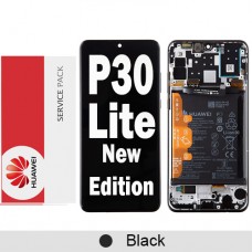 Huawei P30 Lite New Edition (2020) LCD touch screen with frame (Original Service Pack) [Black] 02353FPX/02353DQU