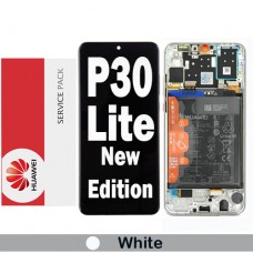 Huawei P30 Lite New Edition (2020) LCD touch screen with frame (Original Service Pack) [PEARL WHITE] 02353FQB 02352PJN