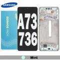Samsung Galaxy A73 5G SM-A736 LCD touch screen with frame (Original Service Pack) [Mint/Green] GH82-28884C/28686C