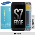 Samsung SM-G935 S7 Edge LCD touch screen with frame and battery (Original Service Pack) [Black] GH82-13359A
