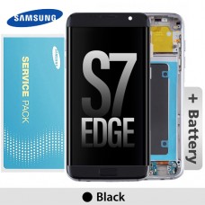 Samsung SM-G935 S7 Edge LCD touch screen with frame and battery (Original Service Pack) [Black] GH82-13359A
