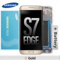 Samsung SM-G935 S7 Edge LCD touch screen with frame and battery (Original Service Pack) [Gold] GH82-13361A