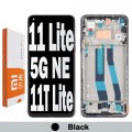 Xiaomi 11 Lite 5G NE / 11T Lite LCD touch screen with frame (Original Service Pack) [Black] 5600030K9D00