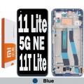 Xiaomi 11 Lite 5G NE / 11T Lite LCD touch screen with frame (Original Service Pack) [Blue] 5600050K9D00