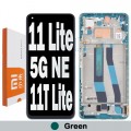 Xiaomi 11 Lite 5G NE / 11T Lite LCD touch screen with frame (Original Service Pack) [Green] 56000Q0K9D00