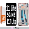 Xiaomi 11 Lite 5G NE / 11T Lite LCD touch screen with frame (Original Service Pack) [Pink] 5600060K9D00