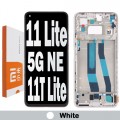 Xiaomi 11 Lite 5G NE / 11T Lite LCD touch screen with frame (Original Service Pack) [Silver/White] 5600040K9D00