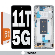  Xiaomi 11T 5G LCD touch screen with frame (Original Service Pack) [Silver/White] 560003K11R00 X-479