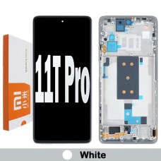  Xiaomi 11T Pro LCD touch screen with frame (Original Service Pack) [Silver] 5600040K3S00/56000D0K3S00