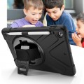 Heavy Duty Rugged Protective Case With a 360 Degree Swivel Stand and Hand Strap for iPad 10.9" 10th Gen [Black]