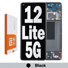  Xiaomi 12 Lite 5G LCD touch screen with frame (Original Service Pack) [Black] 56000300L900