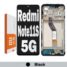  Xiaomi Redmi Note 11S 5G / Note 11T 5G LCD touch screen with frame (Original Service Pack) [Black] 560001K16B00 X-401