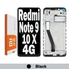 Xiaomi Redmi Note 9 (4G) / Redmi 10X 4G (2020) LCD / OLED touch screen with frame (Original Service Pack) [Midnight Gray] 560003J15S00 X-393