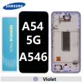 Samsung Galaxy A54 5G A546 OLED and touch screen with frame (Original Service Pack) [Light Violet] GH82-31231D/31232D