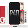 Huawei P40 LCD touch screen with frame (Original Service Pack) [Gold] 02353MFV
