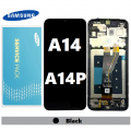 Samsung Galaxy A146P A14 LCD and touch screen Small Connector with frame (Original Service Pack) [Black] GH81-23640A/A23315A S-931