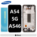 Samsung Galaxy A546 A54 5G LCD and touch screen with frame (Original Service Pack) [Black] GH82-31231A/31232A