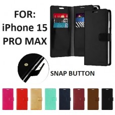 Mercury Goospery Mansoor Diary Case for iPhone 15 Pro Max [Mint]