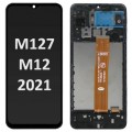 Samsung Galaxy SM-M127 (M12-2021) LCD touch screen with frame (Original Service Pack) S-941