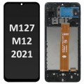 Samsung Galaxy SM-M127 (M12-2021) LCD touch screen with frame (Original Service Pack) S-941