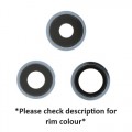 3PC iPhone 13 Pro / 13 Pro Max Rear Camera Lens with rim and metal hoop [Graphite]
