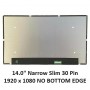 14.0" 1920*1080 Narrow Slim 30 Pin Laptop Screen without Bottom edge 