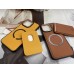 Leather MagSafe Case with  Magnetic Credit ID Card Hold For iPhone 15 6.1" [Brown]