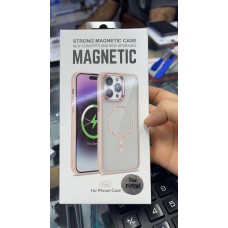 Clear Shockproof MagSafe Case with Metal Lens Frame For Apple iPhone 15 6.1" [Black]