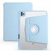 360 Rotate Cover Case with Clear Back and Pencil Holder For iPad 10.9" [Light Blue]