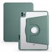360 Rotate Cover Case with Clear Back and Pencil Holder For iPad 10.9" [Deep Green]