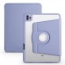 360 Rotate Cover Case with Clear Back and Pencil Holder For iPad 10.2"/10.5" [Grey]