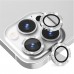 Glitter Metal Ring Camera Lens Protector Cover For iPhone 15 Pro/ 15 ProMax [Black]