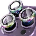Glitter Metal Ring Camera Lens Protector Cover For iPhone 15 Pro/ 15 ProMax [Black]