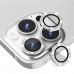 Glitter Metal Ring Camera Lens Protector Cover For iPhone 14/ 14 PLus [Rainbow]