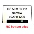 16.0" 1920*1200 Slim 30 pin Narrow Connector Laptop Screen without Bottom edge 