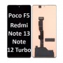 Xiaomi Poco F5 / Redmi Note 13 / 12 Turbo 5G (2023) BLACK NF LCD Touch screen (Original Service Pack) X-442 / X-444