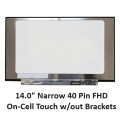 14.0" 1920x1080 40 Pin Narrow video connector FHD On-Cell Touch Laptop Screen without Brackets N140HCN-EA1 HP 14a-ca0003tu
