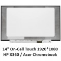 14.0" On-Cell Touch Laptop Screen N140HCN-EA1 1920*1080 FHD 40Pin [wide video connector 25mm] 