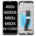 Samsung SM-A025G/M025 (A02s/M02s-2020) EURO CODE LCD touch screen (Original Service Pack) with frame [Black] GH81-20181A S-912