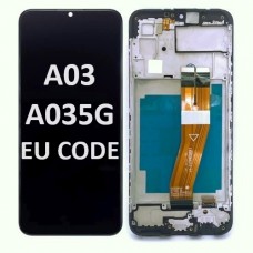 Samsung SM-A035G (A03-2022) EURO CODE LCD touch screen (Original Service Pack) with frame [Black] GH81-21626A S-915