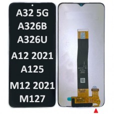 Samsung SM-A326B/A326U/A125/M127 (A32 5G// A12 / M12 2021) TIANMA LCD touch screen (Original Service Pack) NF Black S-012