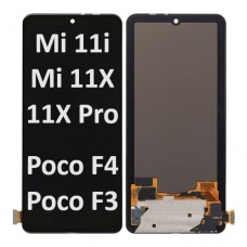 Xiaomi Mi 11i / 11X / 11X Pro (2021) // Poco F3 / F4 (2022) (NF) LCD touch screen (Original Service Pack) [Black] X-445 X-261