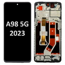 OPPO A98 5G (2023) LCD touch screen with frame (Original Service Pack) [Black] 621029000029