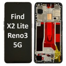 OPPO Find X2 Lite 5G / Reno3 5G (2020) LCD touch screen with frame (Original Service Pack) [Black] 4903624