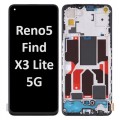 OPPO Reno5 5G / Find X3 Lite 5G (2021) LCD touch screen with frame (Original Service Pack) [Black] 4905997