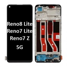 OPPO Reno8 Lite / Reno7 Lite / Reno7 Z 5G (2022) LCD touch screen with frame (Original Service Pack) [Black] 4130035